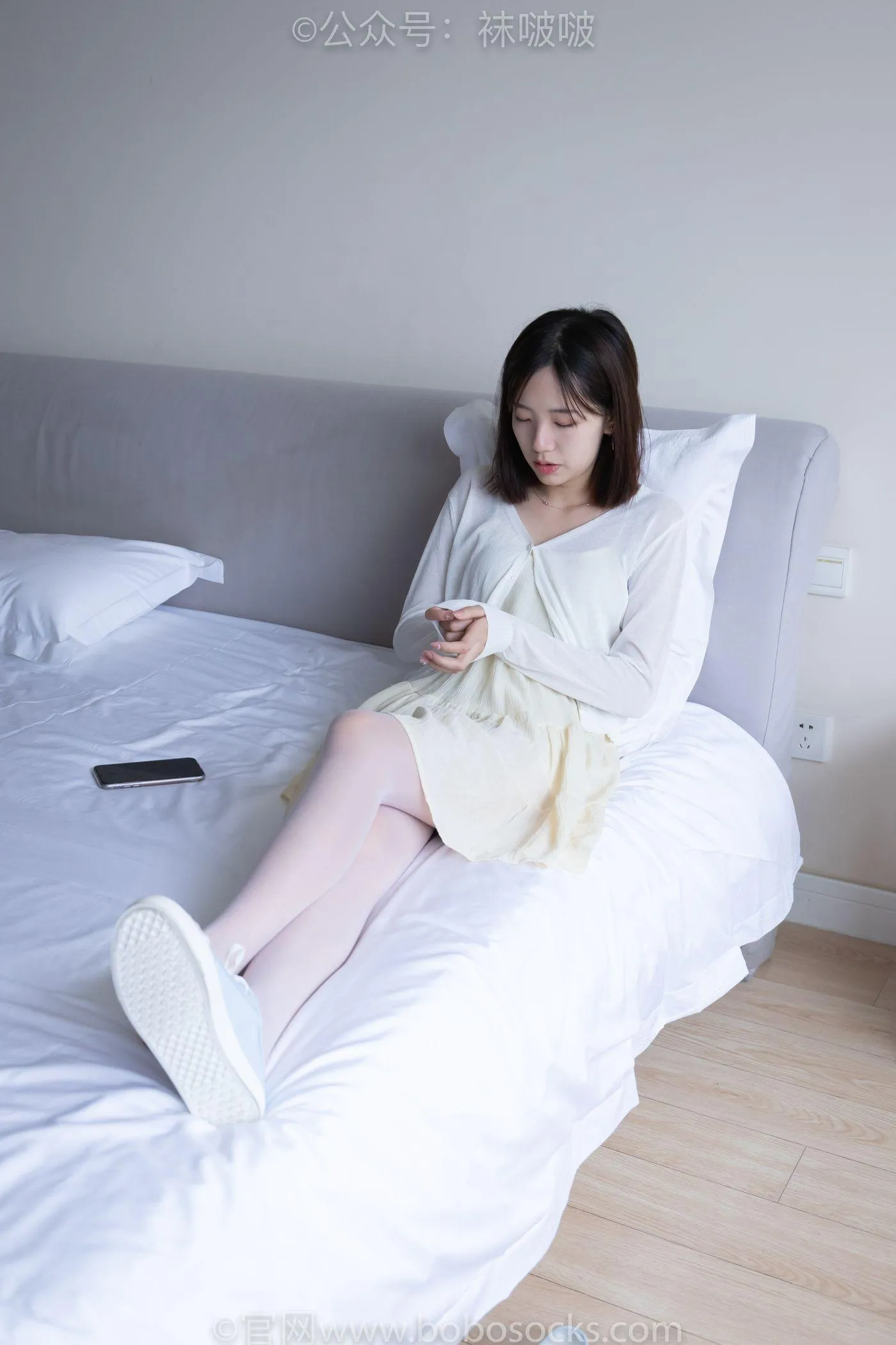[BoBoSocks袜啵啵]NO.005 小甜豆-帆布鞋、薄白丝 [133P]插图8